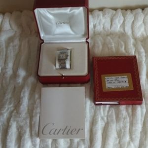 AUTHENTIC Cartier women's ss.watch, original red box